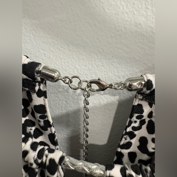 Michael Kors Black and White Leopard Print Blouse - Picture 5 of 12